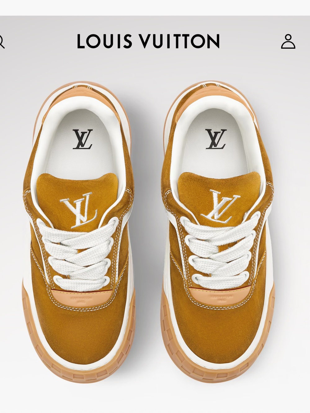 Louis Vuitton Tilted Sneakers color Cognac Brown size LV 7.5 US 8.5 - Picture 4 of 16
